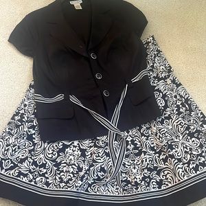 2 piece beautiful black and white set